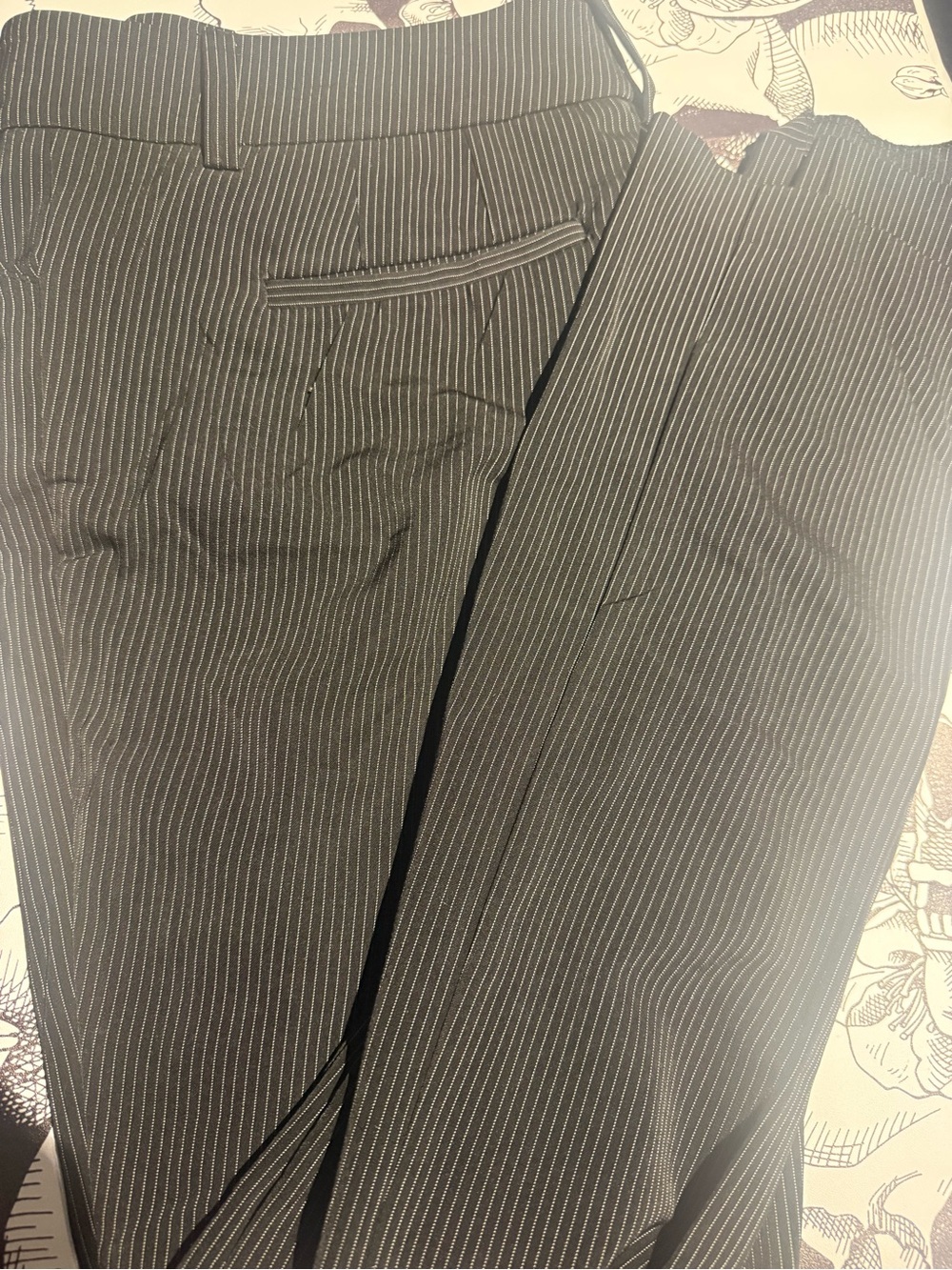 New York & Company Black Pinstripe Dress Pants